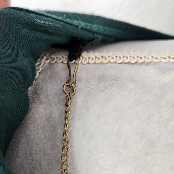 Forever Rose Green Fit & Flare Mini Dress with Removable Gold Necklace Size XL - Picture 4 of 10